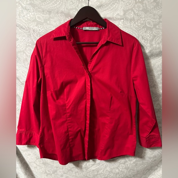 Red Button up - Picture 1 of 3